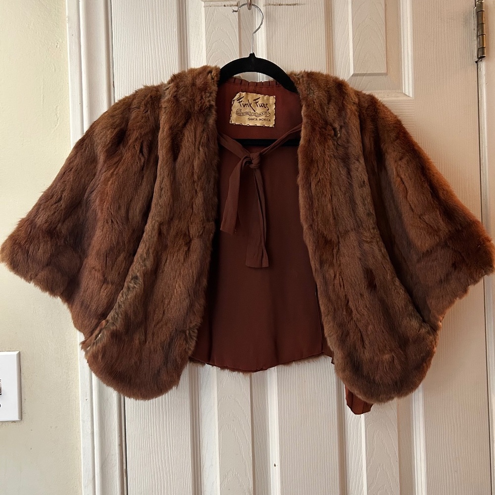 Santa Monica Vintage Fink Fur Shawl